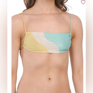 PQ Swim Luna Wave Bikini Top Large NWT